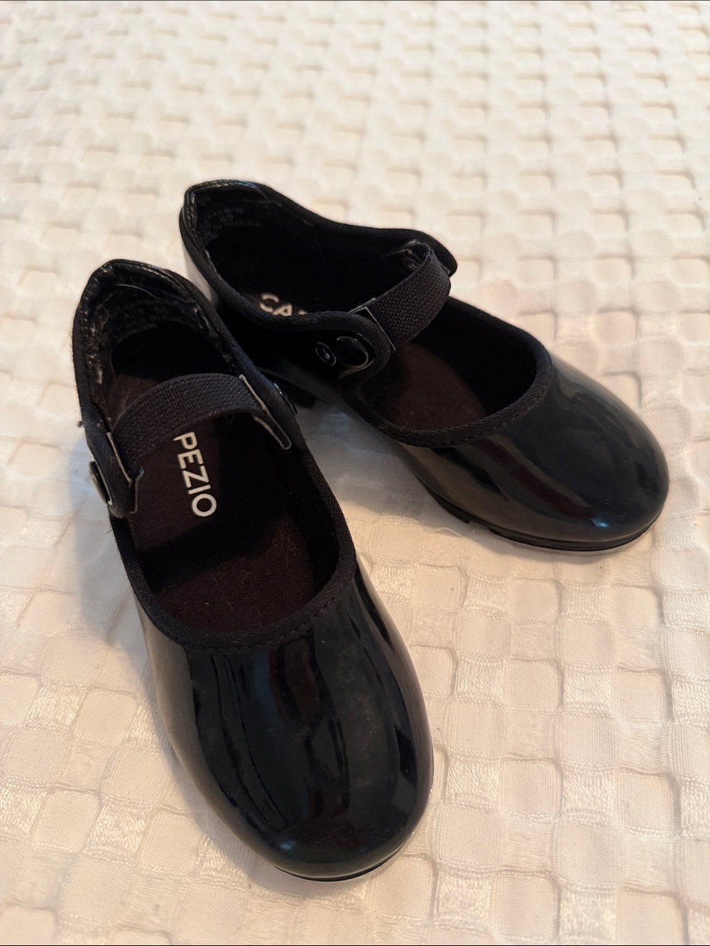 Capezio Black Patent Mary Jane Tap Shoes for Kids 8M